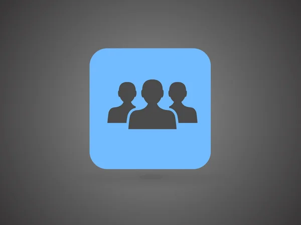 Icono plano del trabajo en equipo — Archivo Imágenes Vectoriales