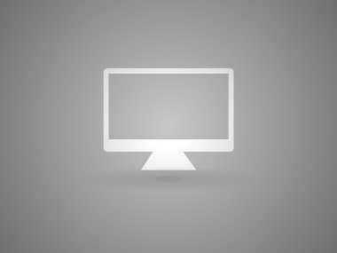 monitör düz simgesi