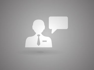 iş adamının düz simgesi