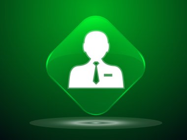 iş adamının düz simgesi