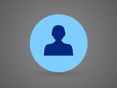 iş adamının düz simgesi