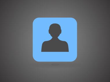 iş adamının düz simgesi