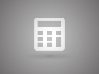 hesap makinesi düz simgesi