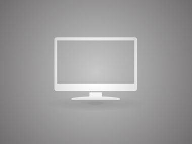 monitör düz simgesi