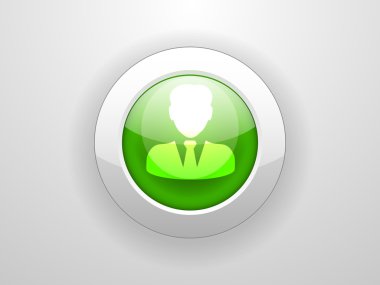 iş adamının düz simgesi