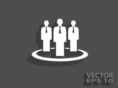 Takım çalışması, düz simgesi