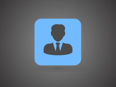 iş adamının düz simgesi