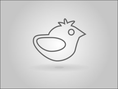 bir kuş düz simgesi