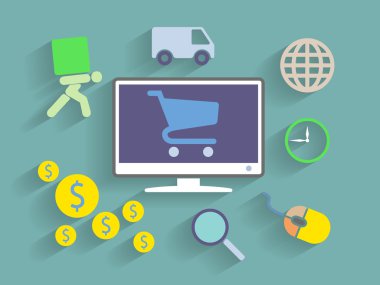 Elektronik ticaret kavramı çizimi