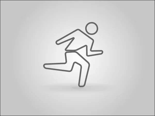 Flat icon of running man — Stock Vector