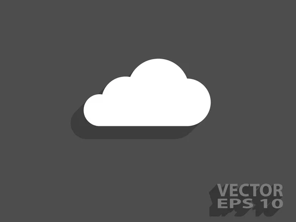 Icono plano de la nube — Vector de stock