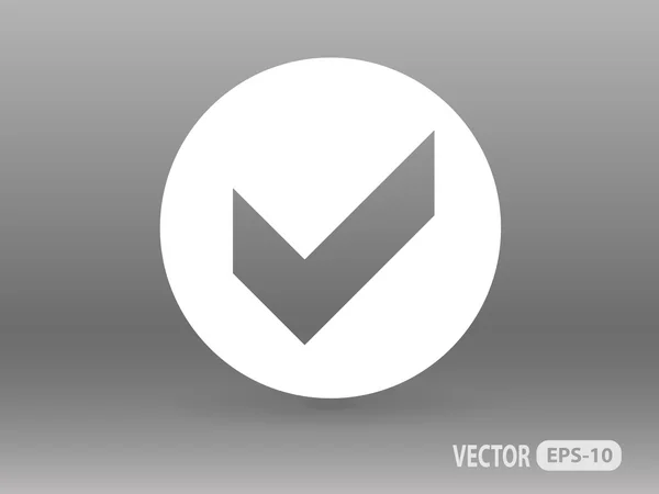 Icono plano de casilla de verificación — Archivo Imágenes Vectoriales