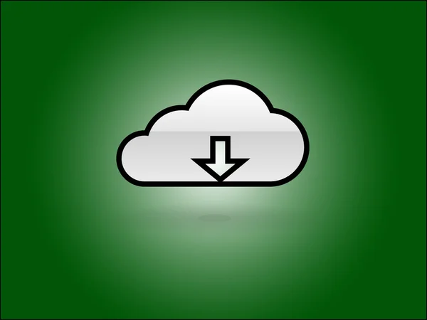 Icono de la nube de descarga — Archivo Imágenes Vectoriales