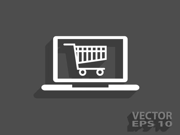 Ícone de compras online — Vetor de Stock