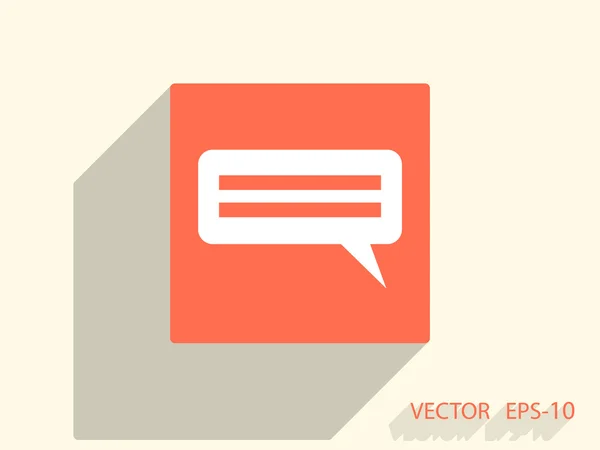 Icono plano de una comunicación — Vector de stock