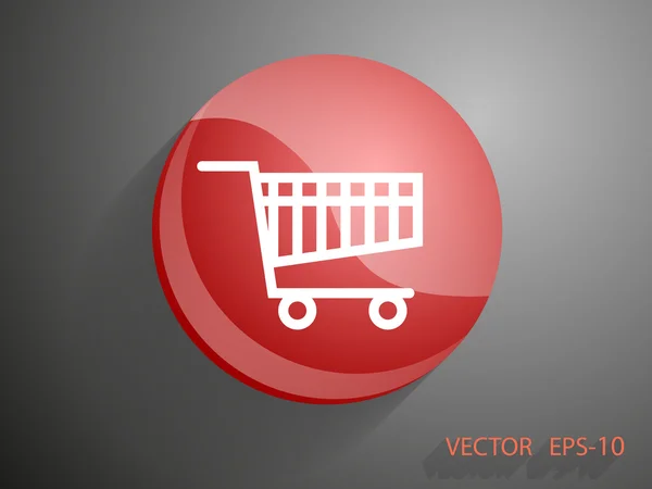 Ícone plano do gráfico de compras — Vetor de Stock