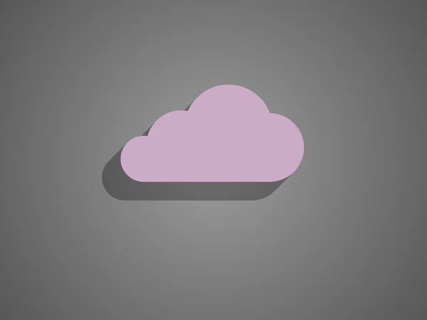 Icono plano de la nube — Archivo Imágenes Vectoriales