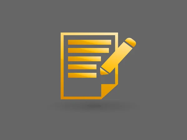 Icono plano de notas — Vector de stock