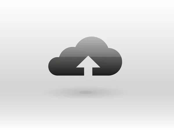 Platte pictogram van upload wolk — Stockvector