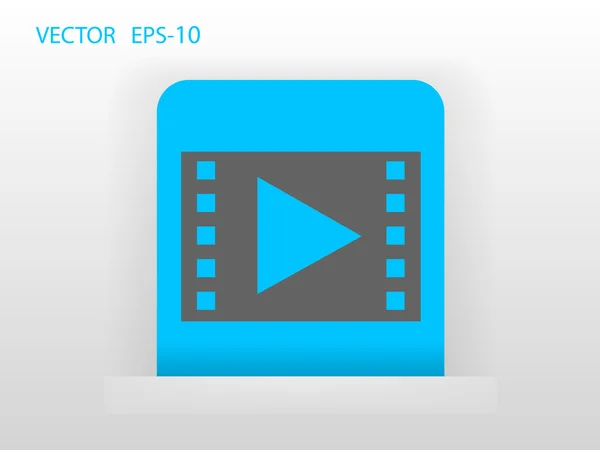 Flat icon of video — Stock Vector