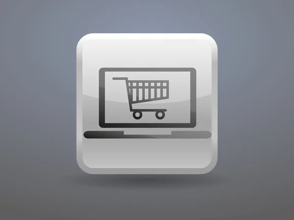 Icono de compras en línea — Vector de stock