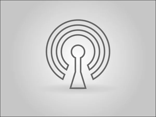 Icono plano de wifi — Archivo Imágenes Vectoriales