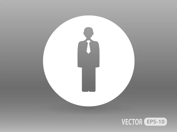 Icono plano de hombre de negocios — Vector de stock