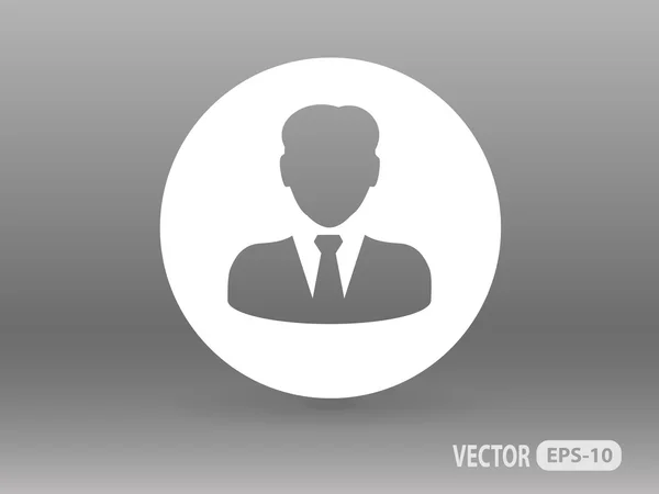 Flat icon of businessman — Stock Vector