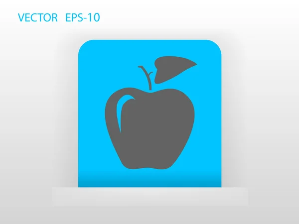 Platte pictogram van apple — Stockvector