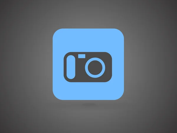 Platte pictogram van een camera — Stockvector