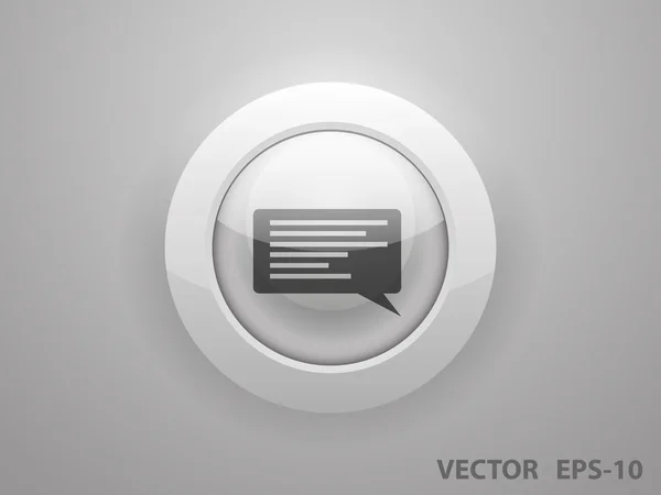 Icono plano de una comunicación — Vector de stock