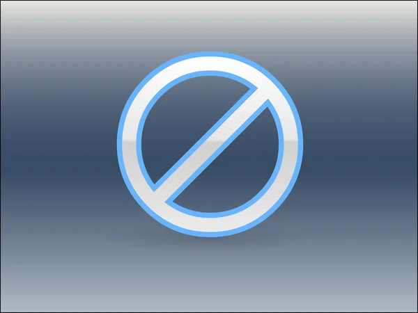 Platte pictogram van een verbod — Stockvector