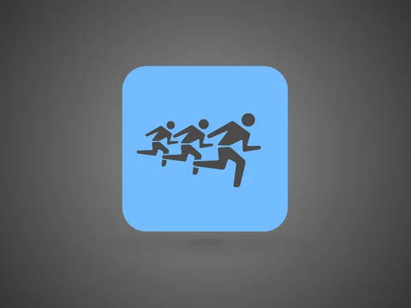 Icono plano de los hombres corriendo — Vector de stock