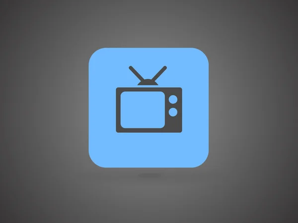 Flat icon of tv — Stock Vector