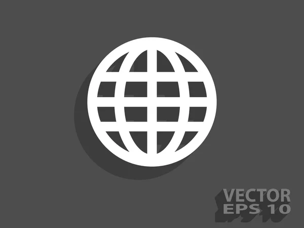 Icona piatta del globo — Vettoriale Stock