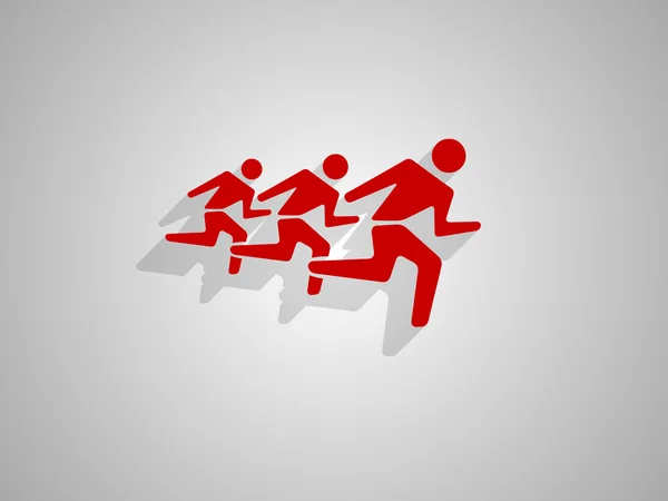 Running men icon — Stock Vector