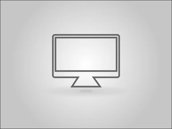 Icône plate du moniteur — Image vectorielle