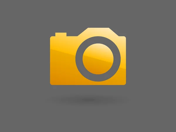 Platte pictogram van een camera — Stockvector