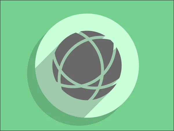 Icono plano del globo — Vector de stock