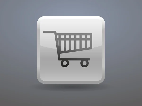 Icono plano de la carta de compras — Vector de stock