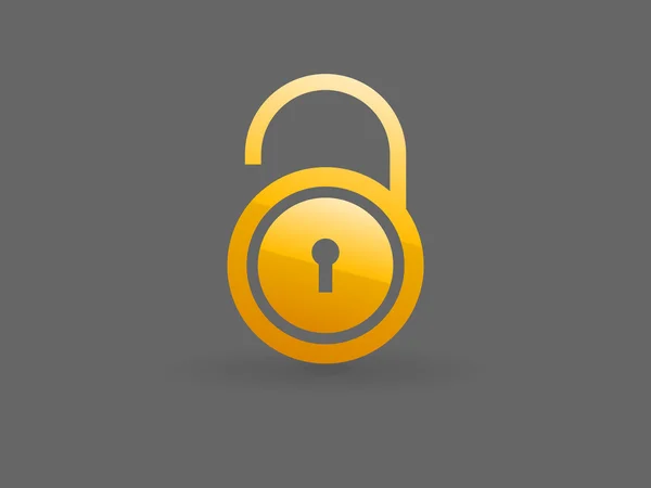 Flat icon of lock — Stock Vector