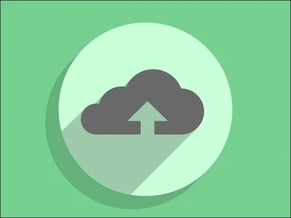 Flat icon of upload cloud — Stock Vector