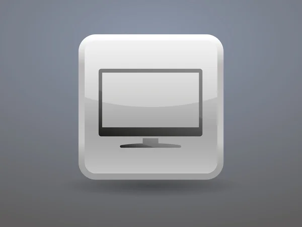 Icono plano del monitor — Vector de stock