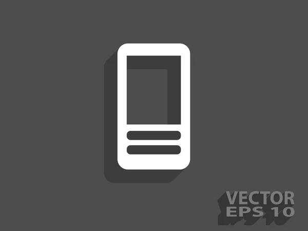 Icono plano del teléfono inteligente — Vector de stock