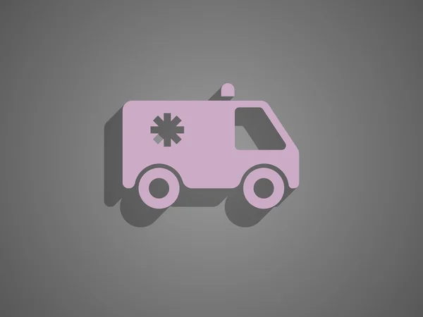 Flat icon of ambulance — Stock Vector