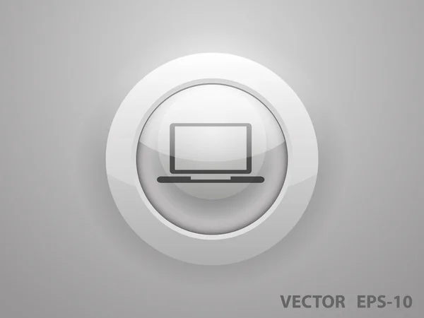 Ícone plano de laptop — Vetor de Stock