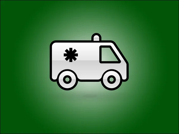 Flat icon of ambulance — Stock Vector