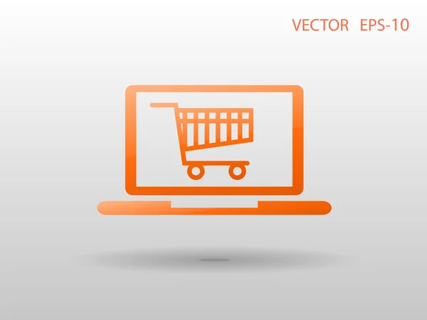 Online winkelen pictogram — Stockvector