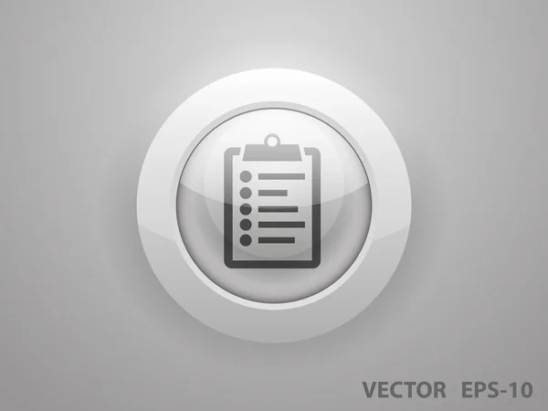 Icono plano del portapapeles — Vector de stock