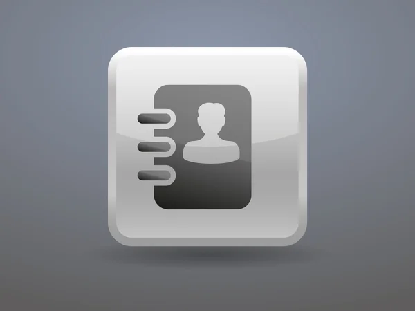 Icône plate du livre de contacts — Image vectorielle